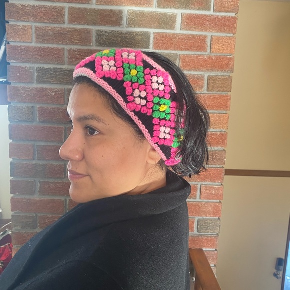 Knitted Headband Peruvian Wool. Ear Warmer - Picture 3 of 13